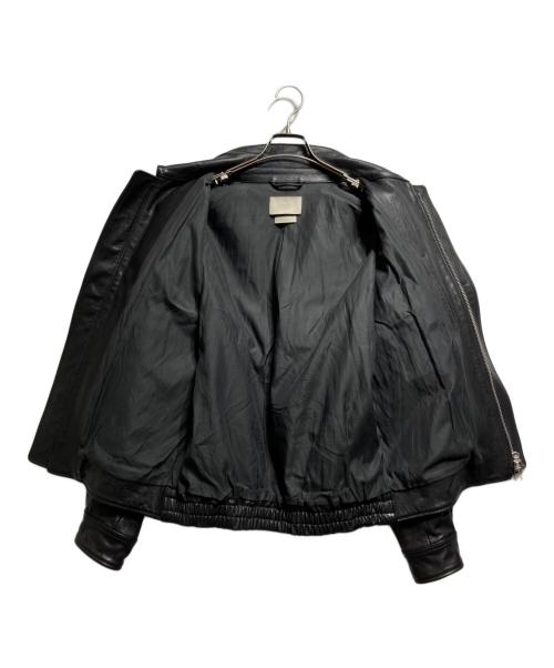 YOKE（ヨーク）YOKE (ヨーク) LEATHER FLIGHT JACKET ブラック サイズ:2の古着・服飾アイテム