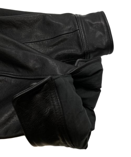 YOKE（ヨーク）YOKE (ヨーク) LEATHER FLIGHT JACKET ブラック サイズ:2の古着・服飾アイテム