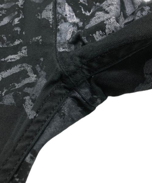 DIESEL（ディーゼル）DIESEL (ディーゼル) ペイント加工ストレートデニムパンツ ブラック サイズ:	SIZE 30の古着・服飾アイテム