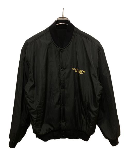 GOLD'S GYM（ゴールドジム）GOLD'S GYM (ゴールドジム) 袖レザースタジャン ブラック サイズ:Mの古着・服飾アイテム