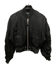 DIESEL（ディーゼル）の古着「W-BRESHA サテンボンバージャケット」｜ブラック