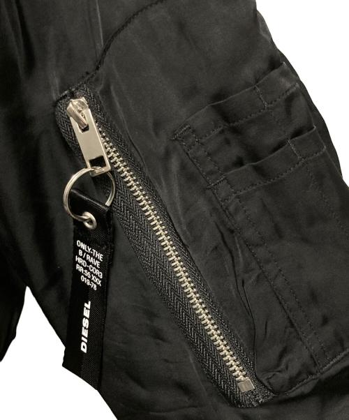 DIESEL（ディーゼル）DIESEL (ディーゼル) W-BRESHA サテンボンバージャケット ブラック サイズ:XSの古着・服飾アイテム