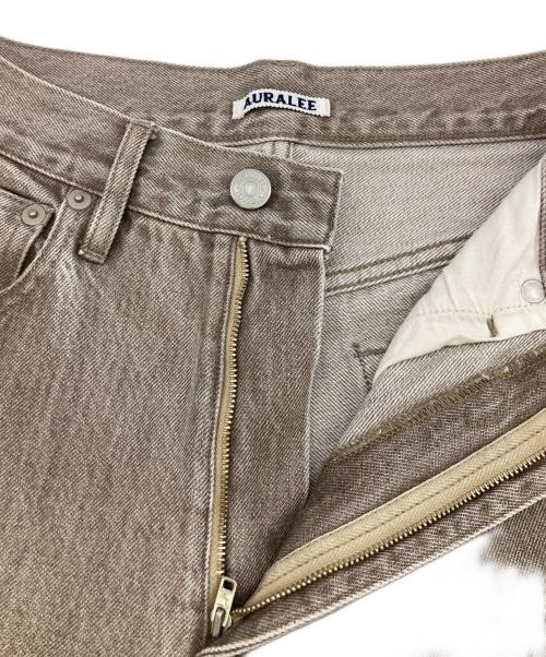 AURALEE（オーラリー）AURALEE (オーラリー) HARD TWIST FADED BROWN DENIMN 5P PANT ブラウン サイズ:25の古着・服飾アイテム