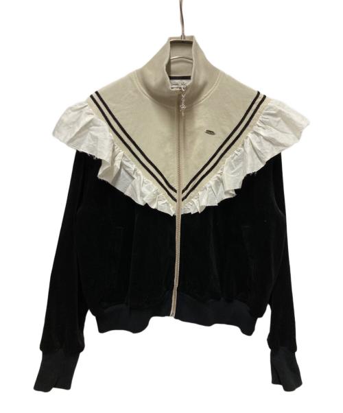 Tanaka Daisuke（タナカ ダイスケ）Tanaka Daisuke (タナカ ダイスケ) FRILL CORDUROY TRACK JACKET ベージュ×ブラック サイズ:Fの古着・服飾アイテム