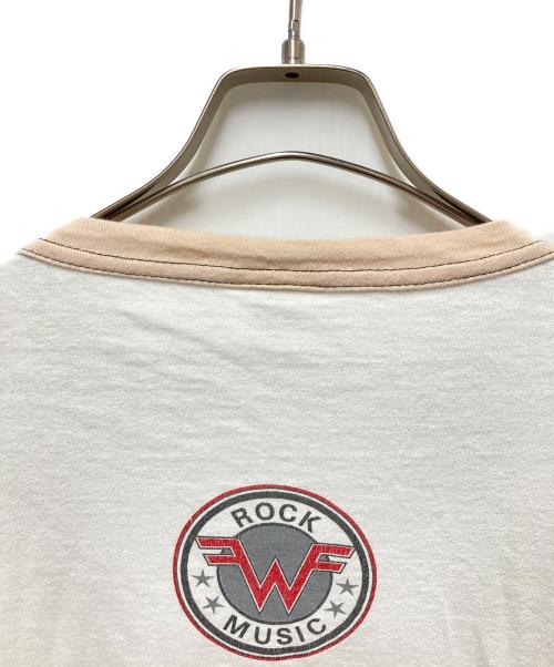 CINDER BLOCK（シンダーブロック）CINDER BLOCK (シンダーブロック) WEEZER 90sバンドプリントリンガーTシャツ ホワイト サイズ:Lの古着・服飾アイテム