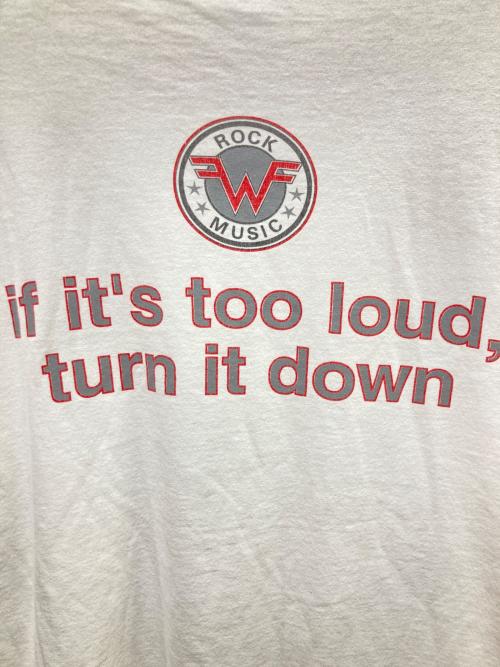 CINDER BLOCK（シンダーブロック）CINDER BLOCK (シンダーブロック) WEEZER 90sバンドプリントリンガーTシャツ ホワイト サイズ:Lの古着・服飾アイテム