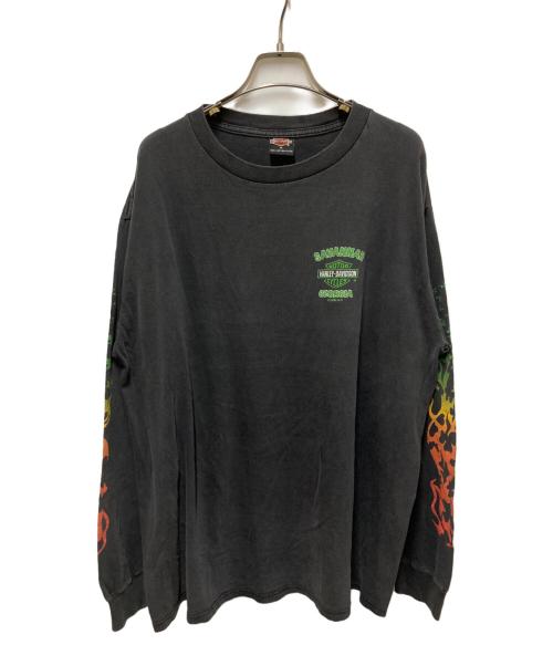 HARLEY-DAVIDSON（ハーレーダビッドソン）HARLEY-DAVIDSON (ハーレーダビッドソン) SAVANNAH GEORGIA L/S TEE ブラック サイズ:XLの古着・服飾アイテム