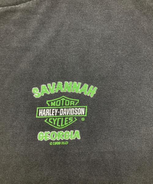 HARLEY-DAVIDSON（ハーレーダビッドソン）HARLEY-DAVIDSON (ハーレーダビッドソン) SAVANNAH GEORGIA L/S TEE ブラック サイズ:XLの古着・服飾アイテム