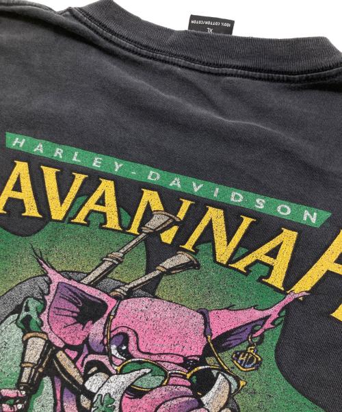 HARLEY-DAVIDSON（ハーレーダビッドソン）HARLEY-DAVIDSON (ハーレーダビッドソン) SAVANNAH GEORGIA L/S TEE ブラック サイズ:XLの古着・服飾アイテム