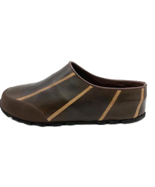 ASAHISATO（アサヒサトウ）ASAHISATO (アサヒサトウ) PATINE MULE ブラウン サイズ:27cmの古着・服飾アイテム