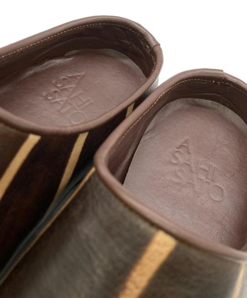 ASAHISATO（アサヒサトウ）ASAHISATO (アサヒサトウ) PATINE MULE ブラウン サイズ:27cmの古着・服飾アイテム