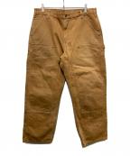 CarHarttカーハート）の古着「WASHED-DUCK DOUBLE-FRONT WORK DUNGAREE」｜ブラウン