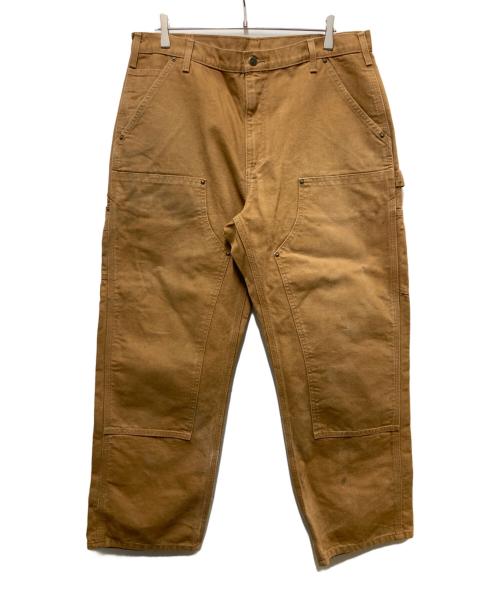 CarHartt（カーハート）CarHartt (カーハート) WASHED-DUCK DOUBLE-FRONT WORK DUNGAREE ブラウン サイズ:36の古着・服飾アイテム