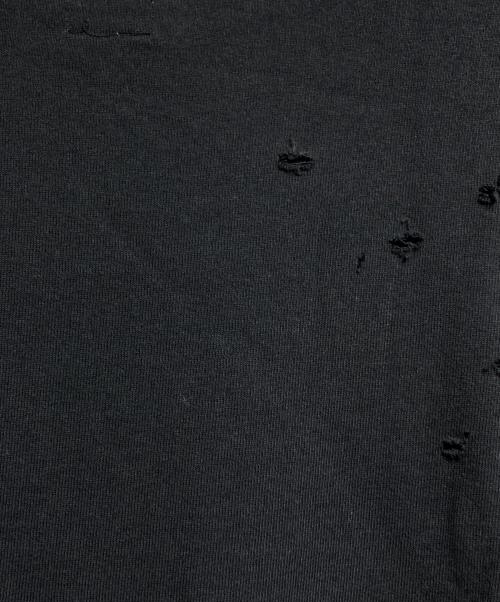 DELUXE（デラックス）Deluxe (デラックス) USED加工クルーネックスウェット ブラック サイズ:Lの古着・服飾アイテム