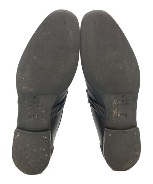 GUCCI（グッチ）GUCCI (グッチ) フラットソールローファー/Flat-soled loafers ブラック サイズ:40　1/2の古着・服飾アイテム