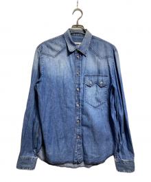 MM6 Maison Margiela（エムエムシックスメゾンマルジェラ）の古着「デニムウエスタンシャツ」｜インディゴ