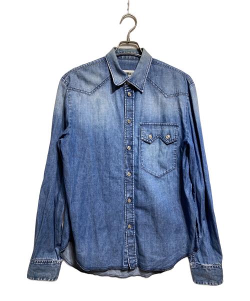 MM6 Maison Margiela（エムエムシックスメゾンマルジェラ）MM6 Maison Margiela (エムエムシックスメゾンマルジェラ) デニムウエスタンシャツ インディゴ サイズ:42の古着・服飾アイテム