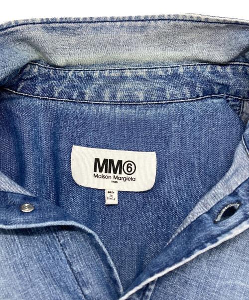 MM6 Maison Margiela（エムエムシックスメゾンマルジェラ）MM6 Maison Margiela (エムエムシックスメゾンマルジェラ) デニムウエスタンシャツ インディゴ サイズ:42の古着・服飾アイテム