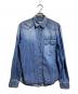 MM6 Maison Margiela（エムエムシックスメゾンマルジェラ）の古着「デニムウエスタンシャツ」｜インディゴ