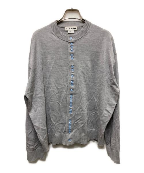 TTT MSW（ティー）TTT MSW (ティー) Crew-neck Cardigan グレー サイズ:Mの古着・服飾アイテム