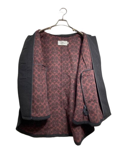 COACH（コーチ）COACH (コーチ) ケープポンチョコート/ Cape Poncho Coat ブラック サイズ:M/Lの古着・服飾アイテム