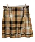 BURBERRY BLUE LABELバーバリー ブルー レーベル）の古着「ノヴァチェックスカート」｜ブラウン