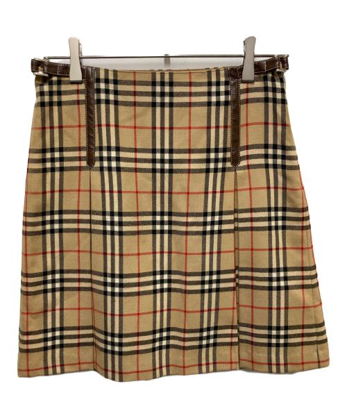 BURBERRY BLUE LABEL（バーバリー ブルー レーベル）BURBERRY BLUE LABEL (バーバリー ブルー レーベル) ノヴァチェックスカート ブラウン サイズ:	SIZE 36の古着・服飾アイテム