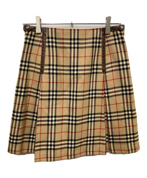 BURBERRY BLUE LABEL（バーバリー ブルー レーベル）BURBERRY BLUE LABEL (バーバリー ブルー レーベル) ノヴァチェックスカート ブラウン サイズ:	SIZE 36の古着・服飾アイテム