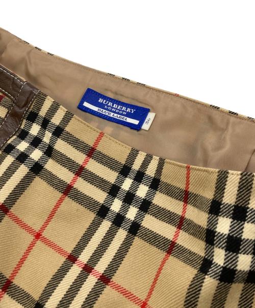 BURBERRY BLUE LABEL（バーバリー ブルー レーベル）BURBERRY BLUE LABEL (バーバリー ブルー レーベル) ノヴァチェックスカート ブラウン サイズ:	SIZE 36の古着・服飾アイテム