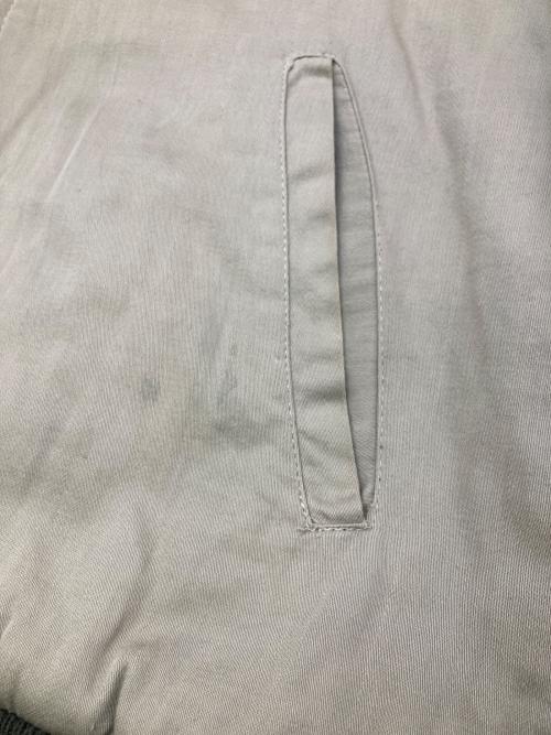 USED（USED）USED (USED) ギャバジンボンバージャケット カーキ×ベージュ サイズ:不明の古着・服飾アイテム