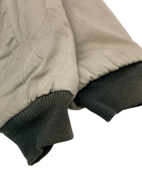 USED（USED）USED (USED) ギャバジンボンバージャケット カーキ×ベージュ サイズ:不明の古着・服飾アイテム