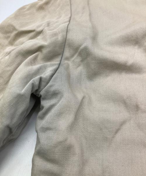 USED（USED）USED (USED) ギャバジンボンバージャケット カーキ×ベージュ サイズ:不明の古着・服飾アイテム