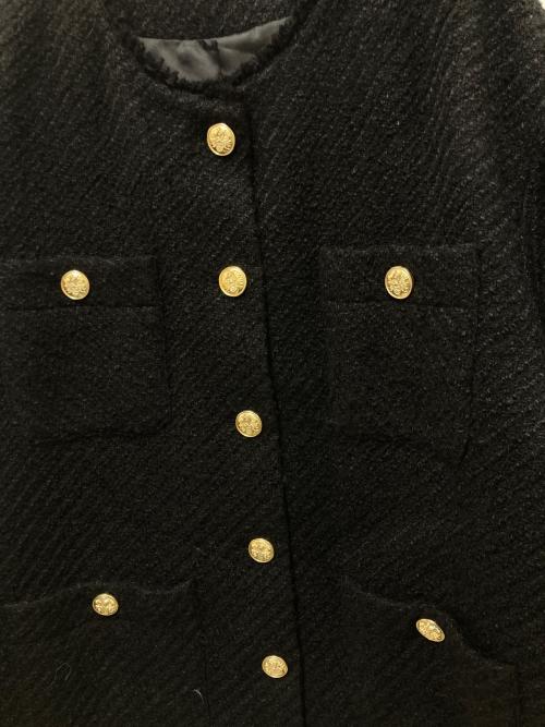 Loungedress（ラウンジドレス）Loungedress (ラウンジドレス) ツイードジャケット ブラック サイズ:Fの古着・服飾アイテム