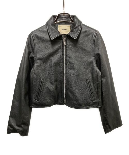 SHISHIKUI（シシクイ）SHISHIKUI (シシクイ) レザー クロップドジャケット ブラック サイズ:Sの古着・服飾アイテム