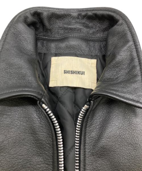 SHISHIKUI（シシクイ）SHISHIKUI (シシクイ) レザー クロップドジャケット ブラック サイズ:Sの古着・服飾アイテム