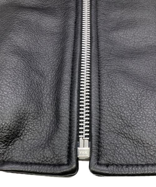 SHISHIKUI（シシクイ）SHISHIKUI (シシクイ) レザー クロップドジャケット ブラック サイズ:Sの古着・服飾アイテム