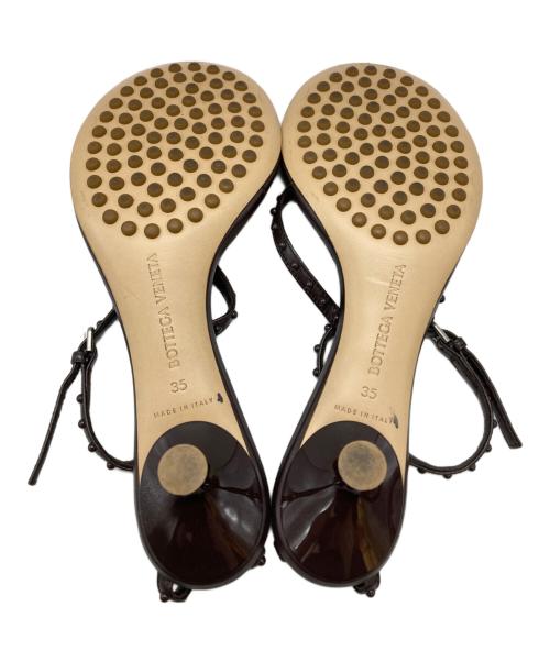 BOTTEGA VENETA（ボッテガベネタ）BOTTEGA VENETA (ボッテガベネタ) ラグーンバブル トングサンダル/Lagoon Bubble Thong Sandals ブラウン サイズ:35の古着・服飾アイテム