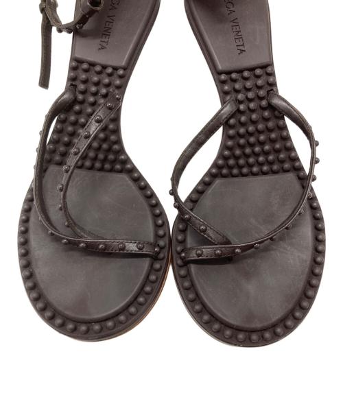 BOTTEGA VENETA（ボッテガベネタ）BOTTEGA VENETA (ボッテガベネタ) ラグーンバブル トングサンダル/Lagoon Bubble Thong Sandals ブラウン サイズ:35の古着・服飾アイテム