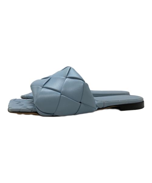BOTTEGA VENETA（ボッテガベネタ）BOTTEGA VENETA (ボッテガベネタ) リドフラットサンダル/Lido flat sandals スカイブルー サイズ:351/2の古着・服飾アイテム