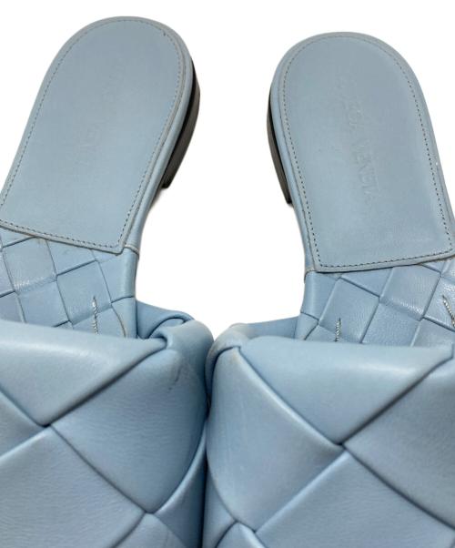 BOTTEGA VENETA（ボッテガベネタ）BOTTEGA VENETA (ボッテガベネタ) リドフラットサンダル/Lido flat sandals スカイブルー サイズ:351/2の古着・服飾アイテム