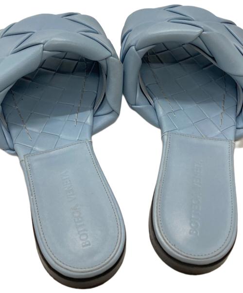 BOTTEGA VENETA（ボッテガベネタ）BOTTEGA VENETA (ボッテガベネタ) リドフラットサンダル/Lido flat sandals スカイブルー サイズ:351/2の古着・服飾アイテム