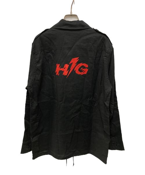 Hysteric Glamour（ヒステリックグラマー）Hysteric Glamour (ヒステリックグラマー) 刺繍ミリタリーシャツ ブラック サイズ:Sの古着・服飾アイテム