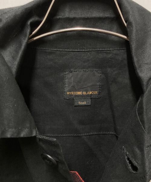 Hysteric Glamour（ヒステリックグラマー）Hysteric Glamour (ヒステリックグラマー) 刺繍ミリタリーシャツ ブラック サイズ:Sの古着・服飾アイテム