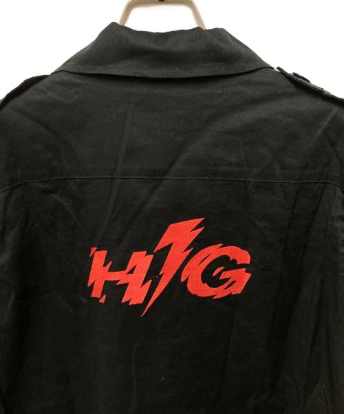 Hysteric Glamour（ヒステリックグラマー）Hysteric Glamour (ヒステリックグラマー) 刺繍ミリタリーシャツ ブラック サイズ:Sの古着・服飾アイテム