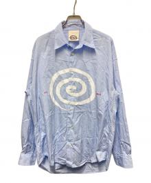 SOL soonerorlater×refomed（ソル スーナーオアレイター×リフォメッド）の古着「GuruGuru SLOUCH SHIRT」｜ブルー