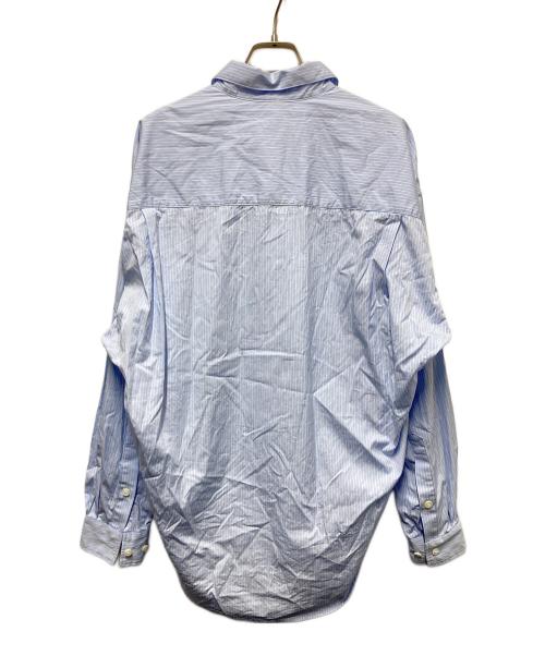 SOL soonerorlater（ソル スーナーオアレイター）SOL soonerorlater (ソル スーナーオアレイター) refomed (リフォメッド) GuruGuru SLOUCH SHIRT ブルー サイズ:2の古着・服飾アイテム