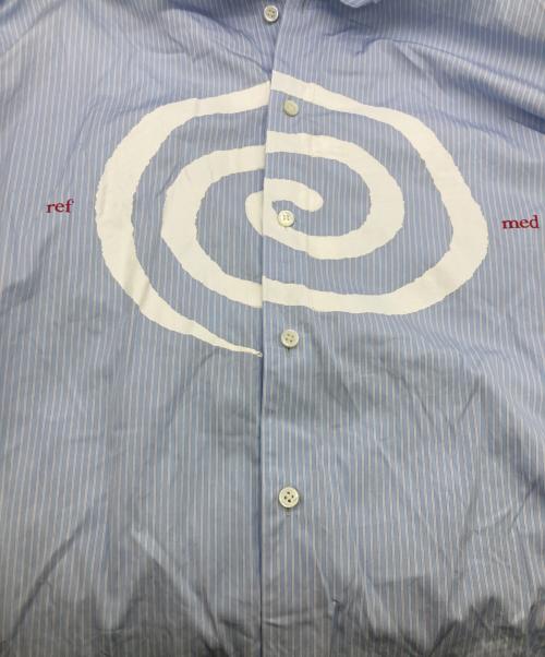 SOL soonerorlater（ソル スーナーオアレイター）SOL soonerorlater (ソル スーナーオアレイター) refomed (リフォメッド) GuruGuru SLOUCH SHIRT ブルー サイズ:2の古着・服飾アイテム