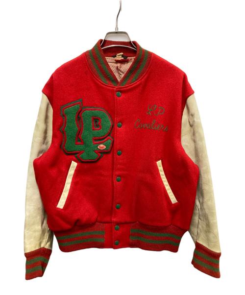 USED（USED）USED (USED) レタードスタジャン レッド サイズ:42の古着・服飾アイテム