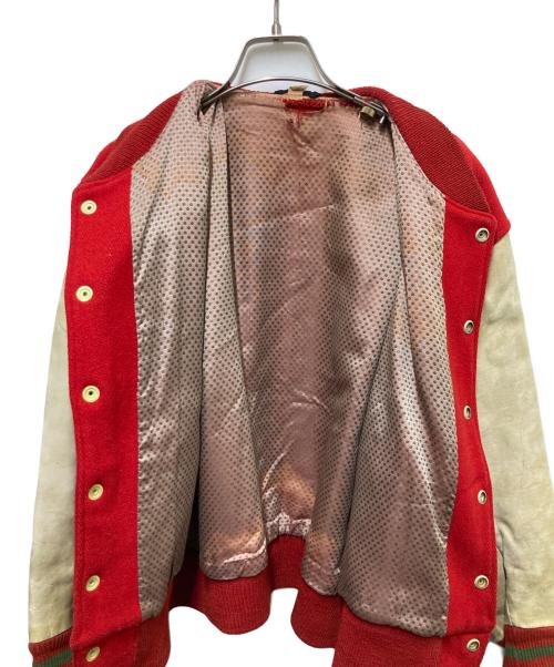 USED（USED）USED (USED) レタードスタジャン レッド サイズ:42の古着・服飾アイテム