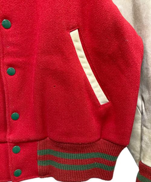 USED（USED）USED (USED) レタードスタジャン レッド サイズ:42の古着・服飾アイテム